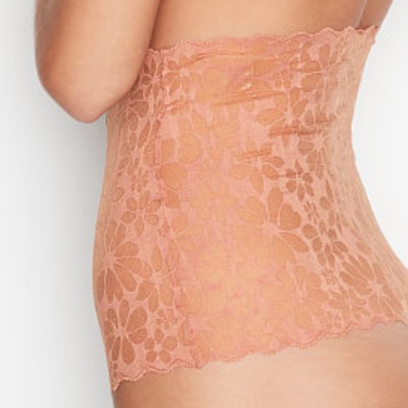 NWT VS XS or S or M Thong High-Waist No-Show Rose Mesh - Picture 9 of 13